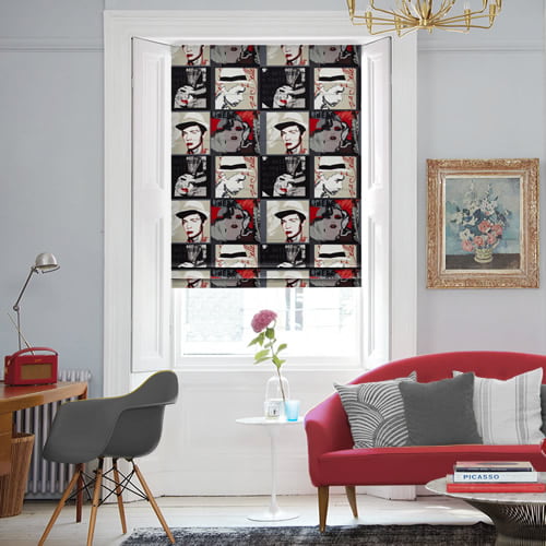 Pop art vino roman blinds