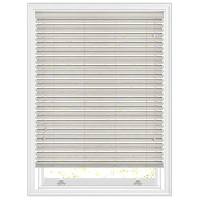 35mm Cora Light Beige Fine Grain Faux Wood Blinds