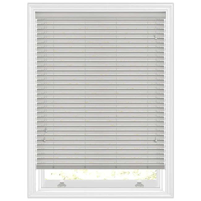 35mm Mara Light Grey Fine Grain Faux Wood Blinds