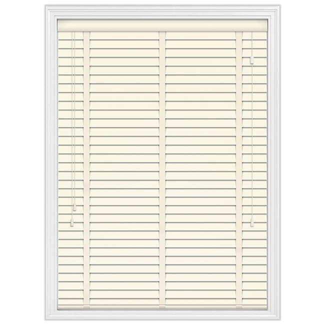 50mm Antique Cream Wooden Blinds with Tapes, Made to Measure Real Wood ...