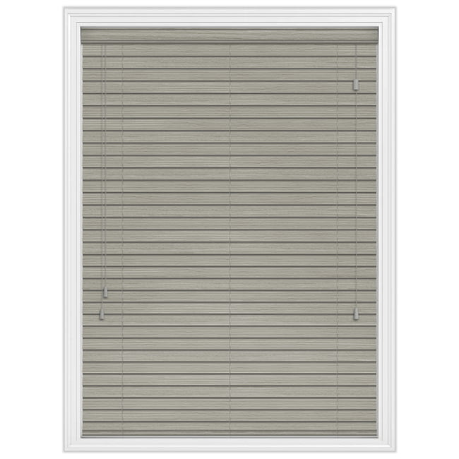 50mm Dorian Light Grey Deep Grain Wooden Blinds, High Quality