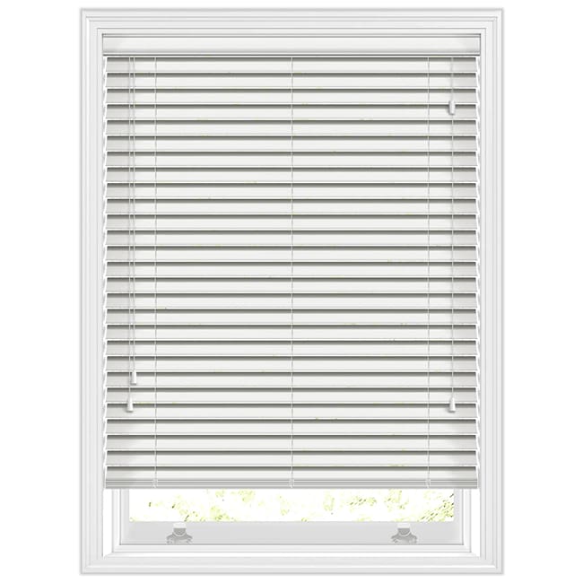 High Gloss White Wooden Blinds, 50mm Made to Measure, High Quality