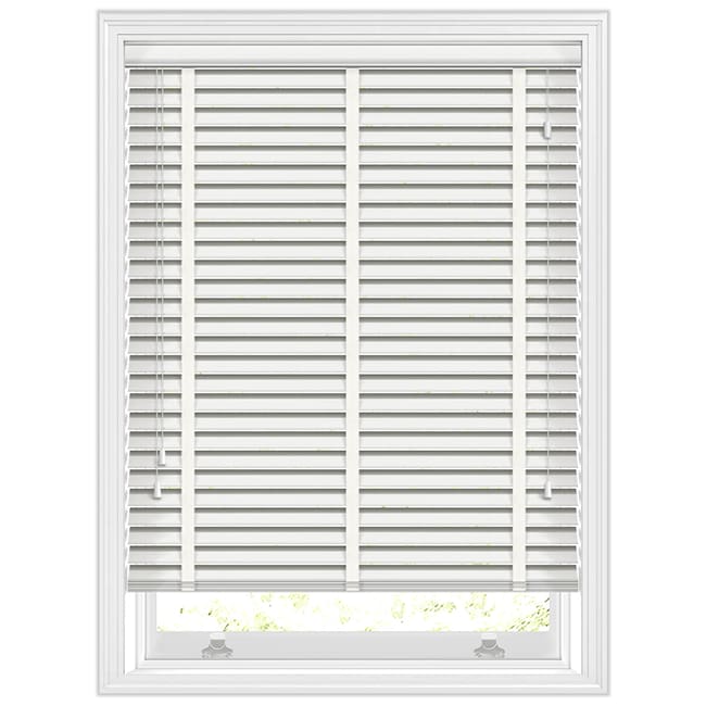 50mm Gloss White Wooden Blinds With Tapes Wide 3361 