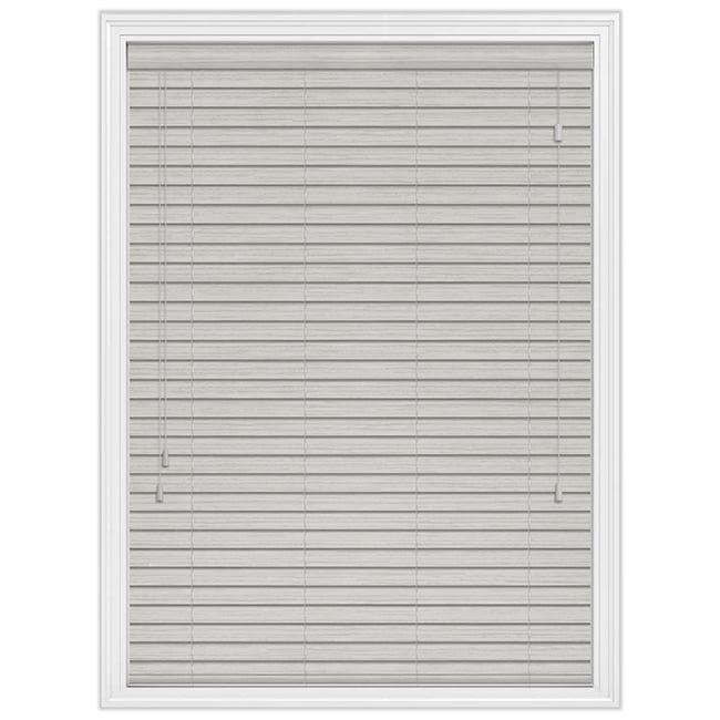 50mm Light Grey Oak Faux Wood Venetian Blinds, Made to Measure