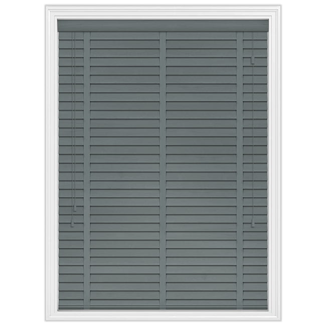 50mm Ashford Luxury Grey Wooden Blinds with Tapes, Exotic Abachi Wood