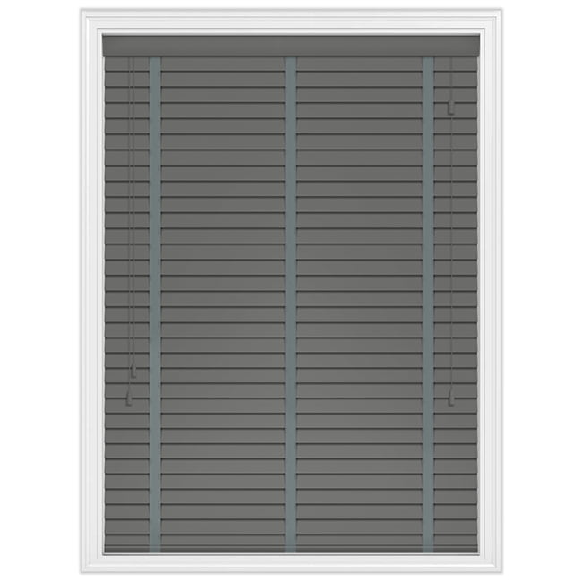 50mm Storm Grey Luxury Wooden Venetian Blinds with Tapes, Custom Made