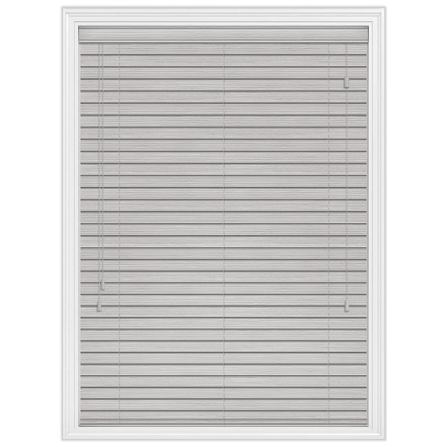 50mm Purbeck Light Grey Deep Grain Wooden Blinds, Real Wood