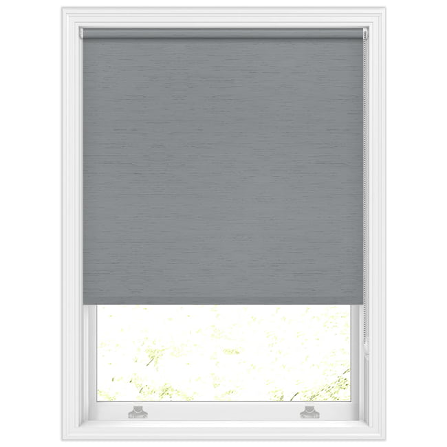 Modern Tile Inspired Patterned Waterproof Roller Blinds in Medium Grey