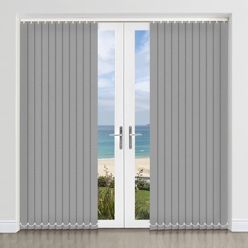 Bayonne Granite Grey Textured PVC Waterproof Vertical Blinds