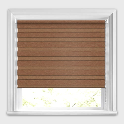 Caverley Hessian Rustic Brown Day & Night Blinds | Vision Blinds ...