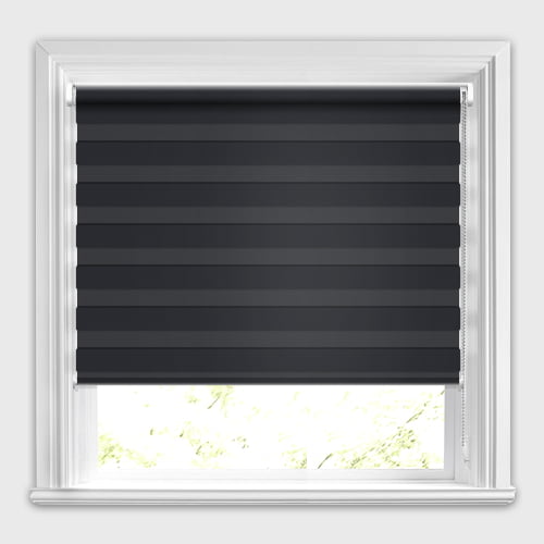 Dalby Nori Black Semi-Sheer Day & Night Blinds | Vision Blinds | Zebra ...