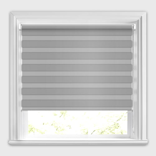 Dalby Rock Grey Day & Night Blinds, Semi-Sheer | Vision Blinds | Zebra ...