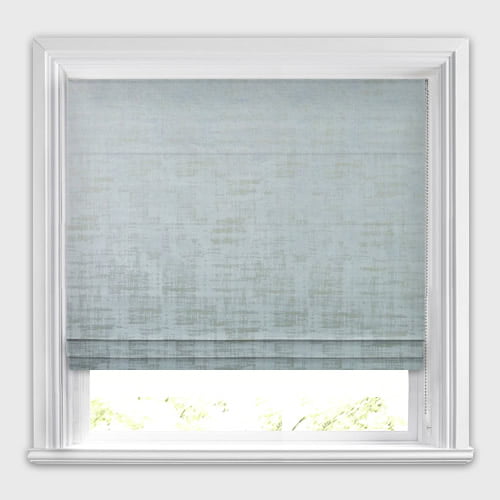 Fascination Sky Blue Distressed Crushed Velvet Roman Blinds