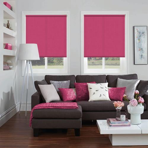 Gala Deep Lipstick or Hot Pink Roller Blinds, Made to Measure