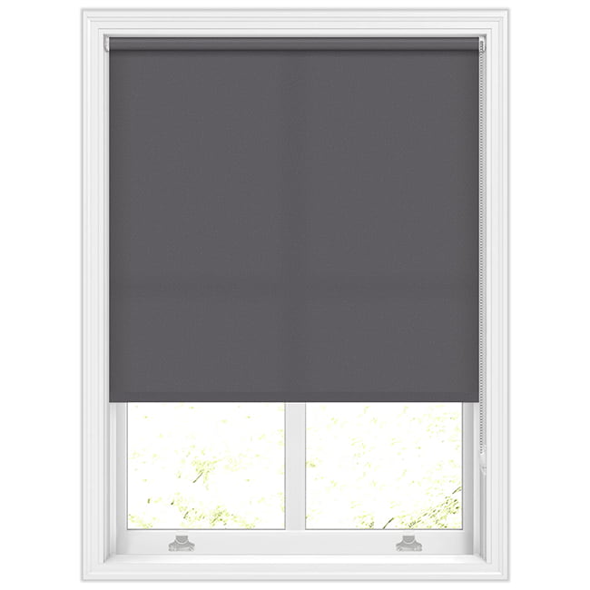 Kira Impact Dark Grey Roller Blinds. Light Filtering Fabric, UK Made