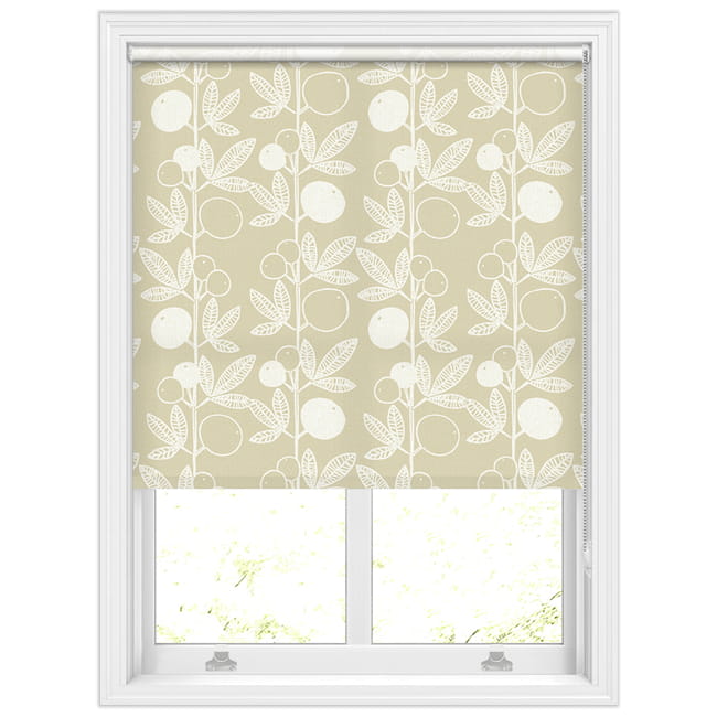 Lehto Husk Retro Fruit, Leaves & Vines Patterned Roller Blinds