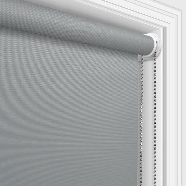 Granite Grey PVC Blackout Waterproof Roller Blinds, Mould Resistant