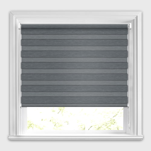 Roxby Monument Grey Day & Night Blinds | Vision Blinds | Zebra Blinds