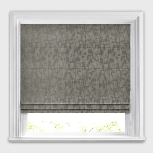 Shadow Gunmetal Grey & Brown Metallic Iridescent Roman Blinds