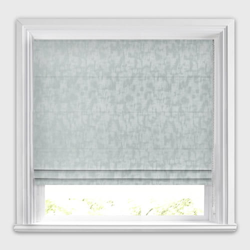 Shadow Pale Sterling Silver Grey Metallic Iridescent Roman Blinds