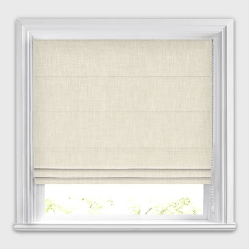 Solo Plain Light Beige or Deep Cream Brushed Poly-Cotton Roman Blinds