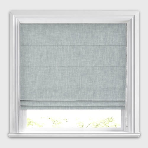 Solo Plain Sterling Grey Luxury Brushed Poly-Cotton Roman Blinds