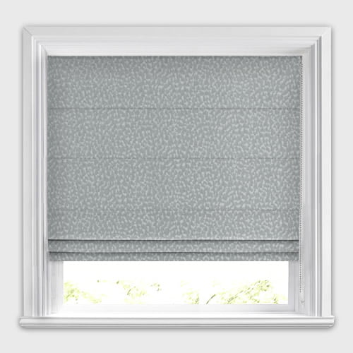 Storm Silver & Grey Dappled Crater Patterned Roman Blinds