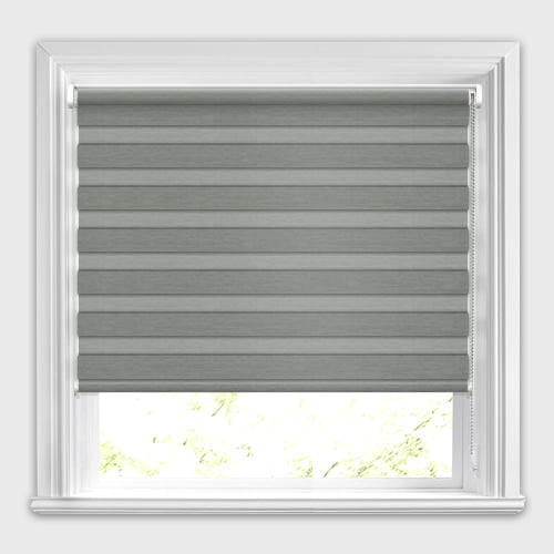 Tilton Silk Silver-Grey Day & Night Blinds | Vision Blinds | Zebra Blinds