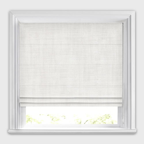 Tuam Plain Creamy Off-White Luxury Textured Cotton Roman Blinds